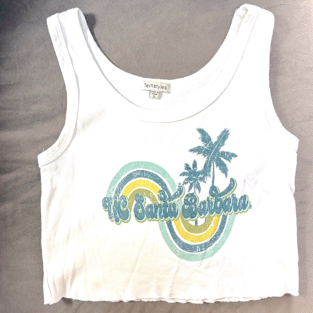 UCSB crop top tank top size small EUC